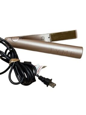 TYME Rose Gold Hair Straightener Curling Iron 2-in-1 Styling Tool
